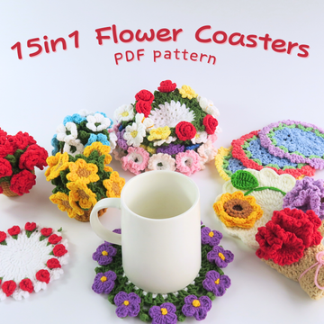 15-in-1 Flower Pot Coasters Pattern