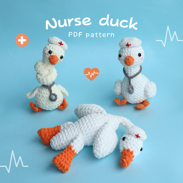 3-in-1 Nurse Duck Crochet Pattern