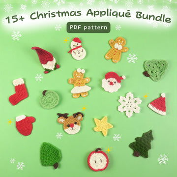 16-in-1 Christmas Applique Crochet Pattern