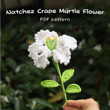 Natchez Crape Myrtle Flower Crochet Pattern