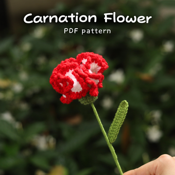 Carnation Flower Crochet Pattern