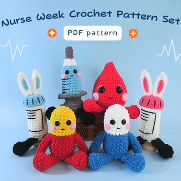 Nurse Week Crochet Pattern Set 4in1