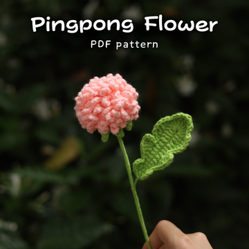 Pingpong Flower Crochet Pattern