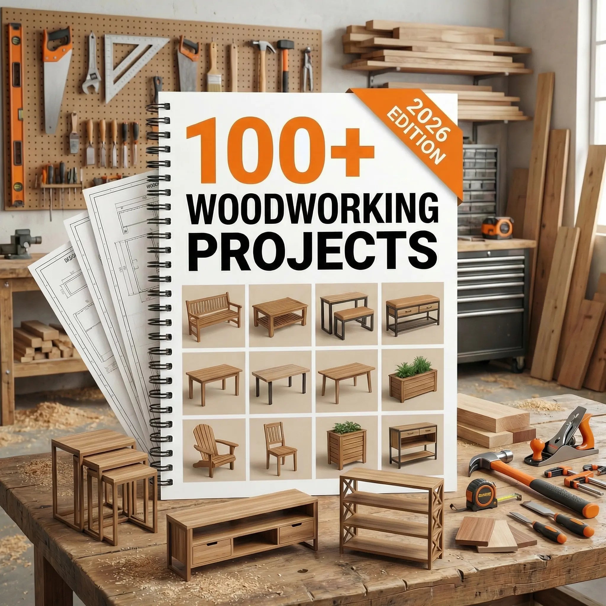 100+ Woodworking Projects – Step-by-Step Plans for Beginners & Pros