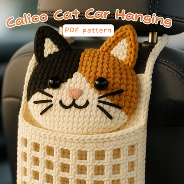 Calico Cat Car Hanging Crochet Pattern