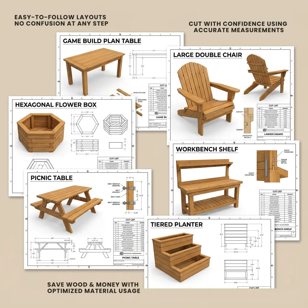100+ Woodworking Projects – Step-by-Step Plans for Beginners & Pros