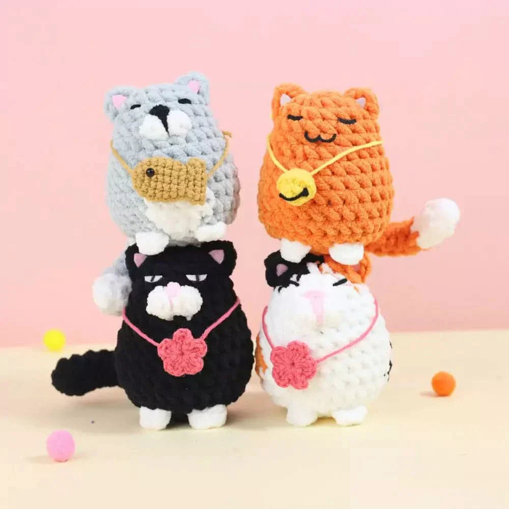 4-in-1 Chubby Cats Crochet Pattern