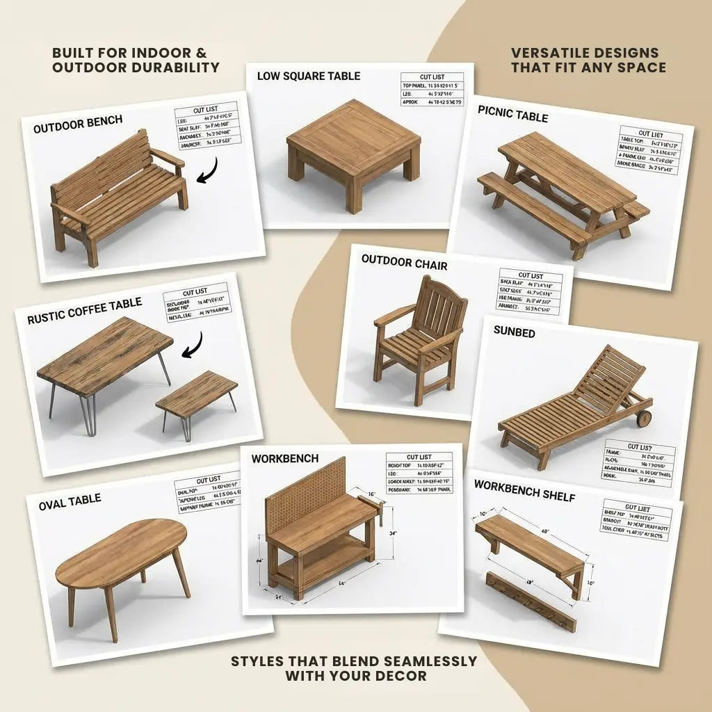 100+ Woodworking Projects – Step-by-Step Plans for Beginners & Pros