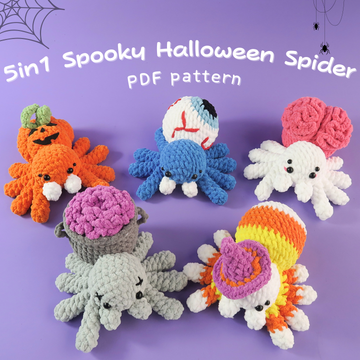 5-in-1 Spooky Halloween Spider Crochet Pattern