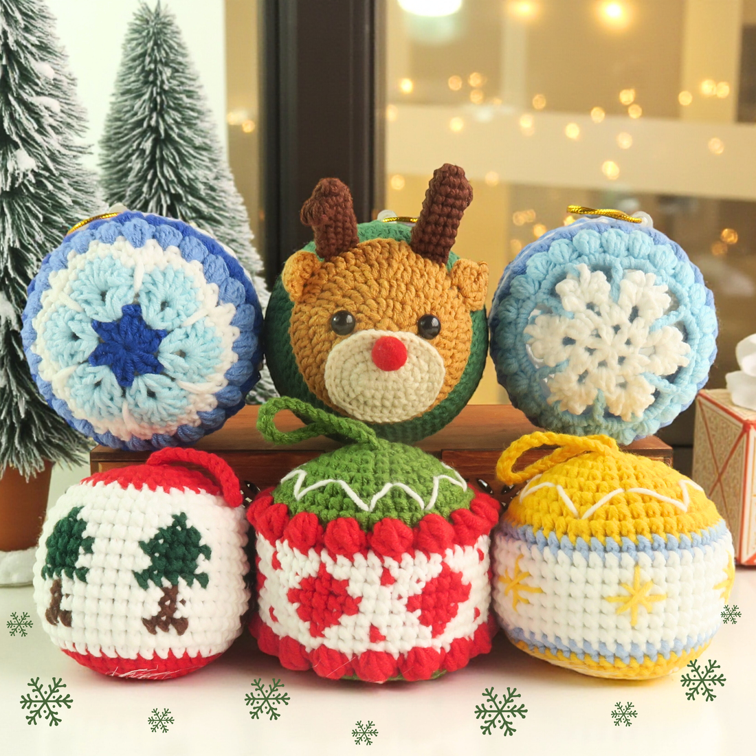 6in1 Christmas Bauble Crochet Pattern Bundle
