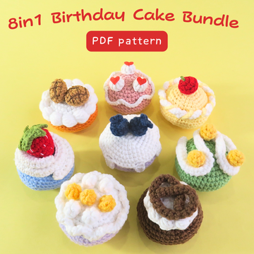8in1 Birthday Cake Bundle Crochet Pattern