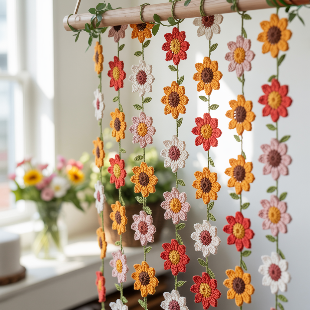 8-in-1 The Curtain Flower Crochet Pattern