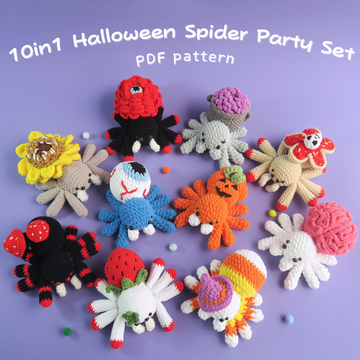 10-in-1 Spooky Halloween Spider Crochet Pattern Bundle