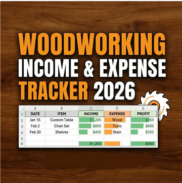 Woodworking Income & Expense Tracker 2026