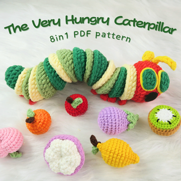 The Very Hungry Caterpillar 8in1 Bundle Crochet Pattern