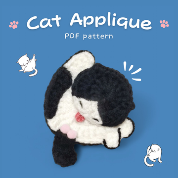 Cat Applique Crochet Pattern